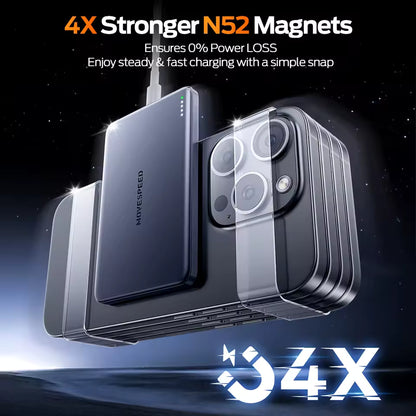 MOVESPEED S10 Slim Magnetic Power Bank 10000mAh PD20W Portable Charger Wireless External Battery