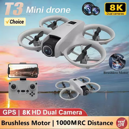S2S Mini Drone 4k 8K HD Camera Obstacle Avoidance Aerial Photography Brushless Motor Foldable Rc Quadcopter Kid Toy