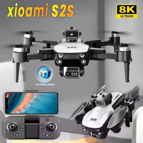 S2S Mini Drone 4k 8K HD Camera Obstacle Avoidance Aerial Photography Brushless Motor Foldable Rc Quadcopter Kid Toy